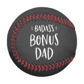Badass Bonus Vater Cool Stepdad Geschenk für Stepf Baseball (Vorderseite Links)