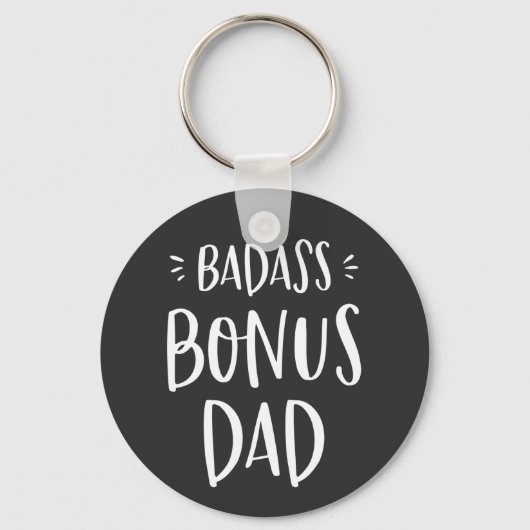 Badass Bonus Vater Cool Stepdad Geschenk für Stepf Schlüsselanhänger (Vorderseite)