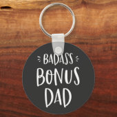 Badass Bonus Vater Cool Stepdad Geschenk für Stepf Schlüsselanhänger (Vorderseite)