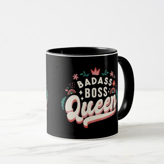 Badass Boss Queen Tasse (VorderseiteRechts)