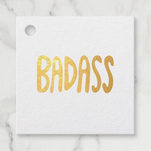 BADASS Bunte Lustige Lettering  Geschenkanhänger (Vorderseite)