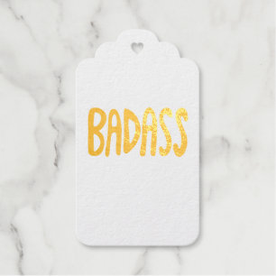 BADASS Bunte Lustige Lettering Geschenkanhänger