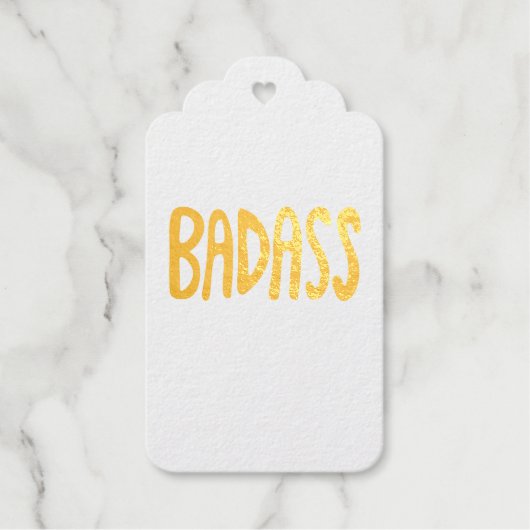 BADASS Bunte Lustige Lettering Geschenkanhänger (Vorderseite)