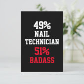Badass Card für Nageltechniker Karte (Stehend Vorderseite)