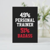 Badass Card für Personal Trainer Karte (Stehend Vorderseite)