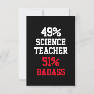 Badass Card für Wissenschaftslehrer Karte