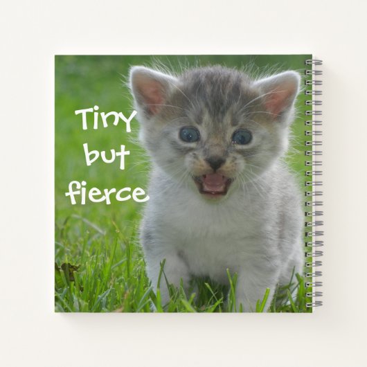 Badass Cats - "Tiny but Fierce" Kitten Notizblock (Rückseite)