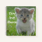 Badass Cats - "Tiny but Fierce" Kitten Notizblock (Vorderseite)