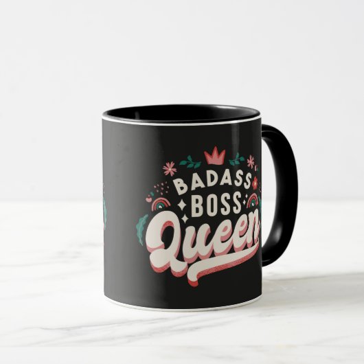 Badass-Chefin Queen Tasse (VorderseiteRechts)