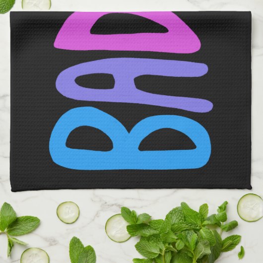 BADASS Cool & Fun BLACK Geschirrtuch (Gefaltet)