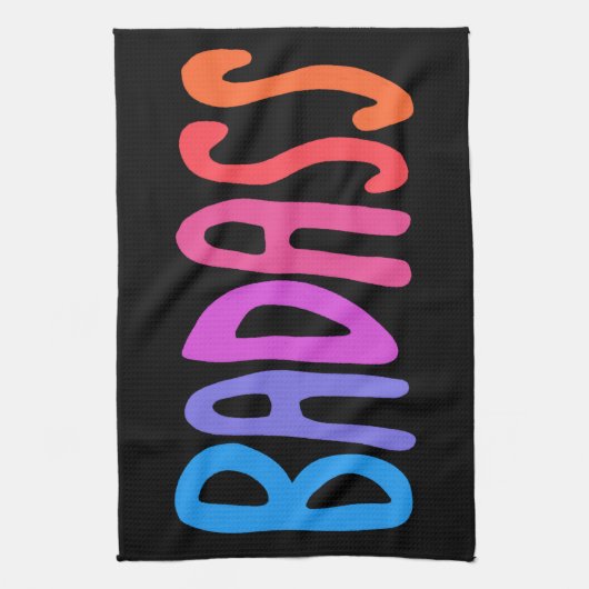 BADASS Cool & Fun BLACK Geschirrtuch (Vertikal)