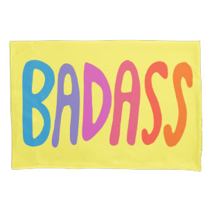 BADASS Cool- & Fun-gelb Kissenbezug