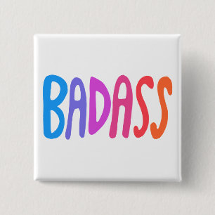 BADASS Coole Handschrift Button