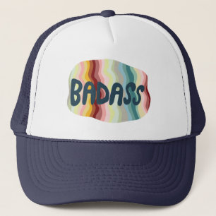 Badass farbiges Regenbogenhandschrift-Design Truckerkappe