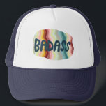Badass farbiges Regenbogenhandschriftendesign Truckerkappe<br><div class="desc">Handschrift Kunst nur für Sie! Karo meinen Shop für weitere Designs!</div>