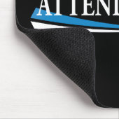 Badass Flight Attendant personalisieren Black Mousepad (Ecke)