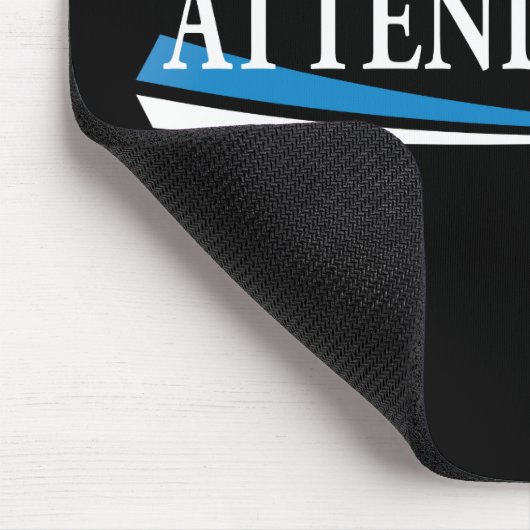 Badass Flight Attendant personalisieren Black Mousepad (Ecke)