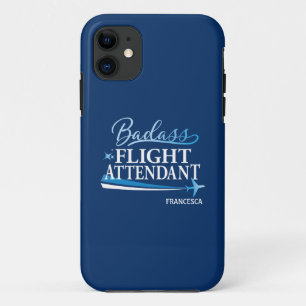 Badass Flight Attendant Personalize Royal Case-Mate iPhone Hülle