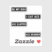 Badass Funny Helmet Stickers Pack III Aufkleber (Blatt)