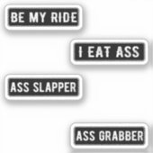 Badass Funny Helmet Stickers Pack III Aufkleber (Vorderseite)