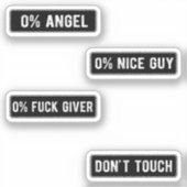 Badass Funny Helmet Stikers Pack II Aufkleber (Vorderseite)