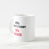 Badass für Pflegestudenten Kaffeetasse (Vorderseite Links)