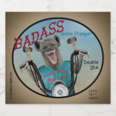 Badass Game Changer (Name und Stil) Bierflaschenetikett (Einzelnes Label)