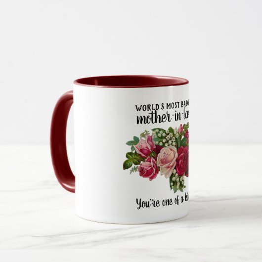 BADASS-Geschenk für Schwiegermutter - Eine Art Ros Tasse (Vorderseite Links)
