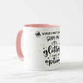 BADASS GLAM-MA - Glitzer ist immer eine Option Fun Tasse (Vorderseite Links)