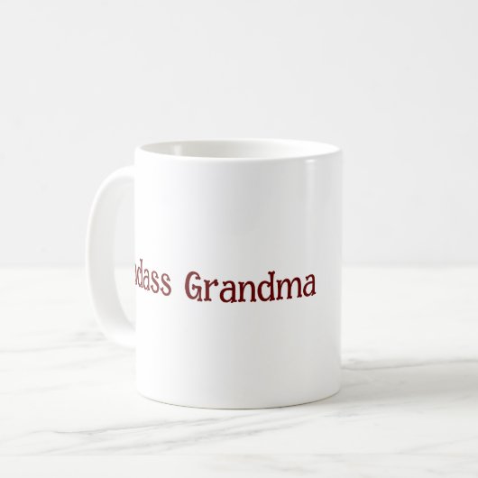 Badass Grandma Kaffeetasse (Vorderseite Links)