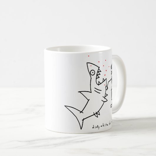 Badass Haifisch-Durchschlag Kaffeetasse (VorderseiteRechts)