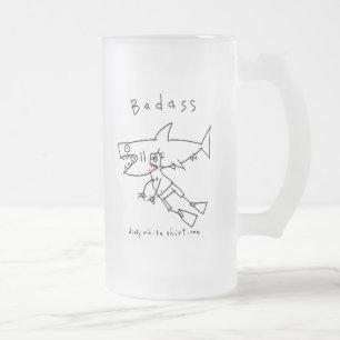 Badass Haifisch-Typ Mattglas Bierglas