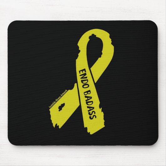 Badass/heftiger Band… Endometriosis Mousepad (Vorne)