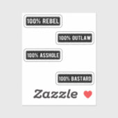 Badass Helmet Stikers Pack I Aufkleber (Blatt)