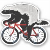 Badass Honey Badger Biker Aufkleber (Vorderseite)
