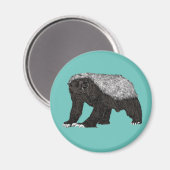 Badass Honey Badger Eklige Attitude Magnet (Vorderseite/Rückseite)