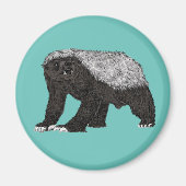 Badass Honey Badger Eklige Attitude Magnet (Vorne)