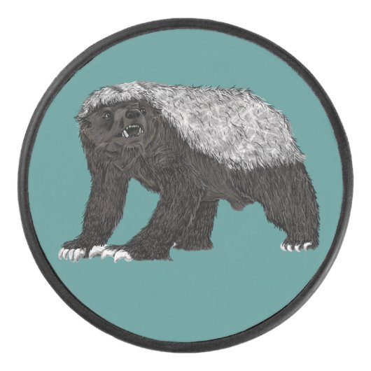 Badass Honey Badger Fearless Attitude Eishockey Puck (Vorderseite)