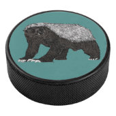 Badass Honey Badger Fearless Attitude Eishockey Puck (3/4)