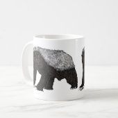 Badass Honey Badger Fearless Attitude Kaffeetasse (Vorderseite Links)