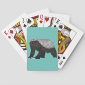 Badass Honey Badger Fearless Attitude Spielkarten (Rückseite)