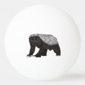 Badass Honey Badger Fearless Attitude Tischtennisball (Vorderseite)