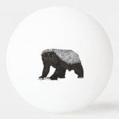 Badass Honey Badger Fearless Attitude Tischtennisball (Rückseite)
