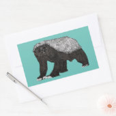 Badass Honey Badger Fearless Eklige Attitude Anima Rechteckiger Aufkleber (Umschlag)