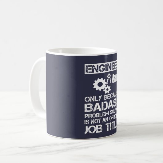 Badass Ingenieur Kaffeetasse (Vorderseite Links)