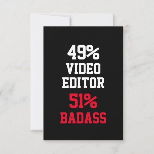 Badass-Karte für den Videoeditor Karte (Vorderseite)