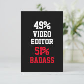 Badass-Karte für den Videoeditor Karte (Stehend Vorderseite)