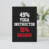 Badass-Karte für den Yoga Instructor Karte (Stehend Vorderseite)