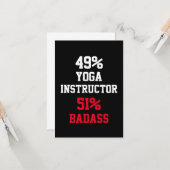 Badass-Karte für den Yoga Instructor Karte (Vorderseite/Rückseite Beispiel)