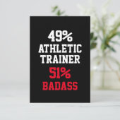 Badass-Karte für Sporttrainer Karte (Stehend Vorderseite)